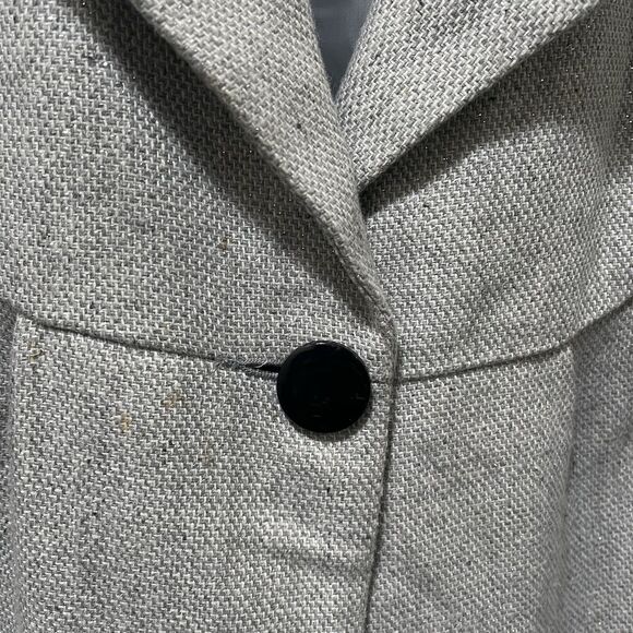 Avenue Women's Peacoat Gray Metallic Sparkly, Button, Missing Size Tag, Est. 2X - Picture 3 of 9